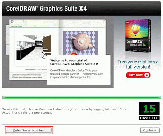 Mengaktifkan CorelDRAW X4 Life Time