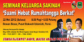 'Road Show' Bermula Seminar Keluarga Sakinah 3 PAKAR di Paroi 22.05.12.Nu-Prep 100 US,EUpatent