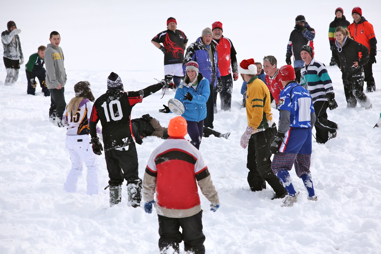 We Four Mallyons: Snow Rugby