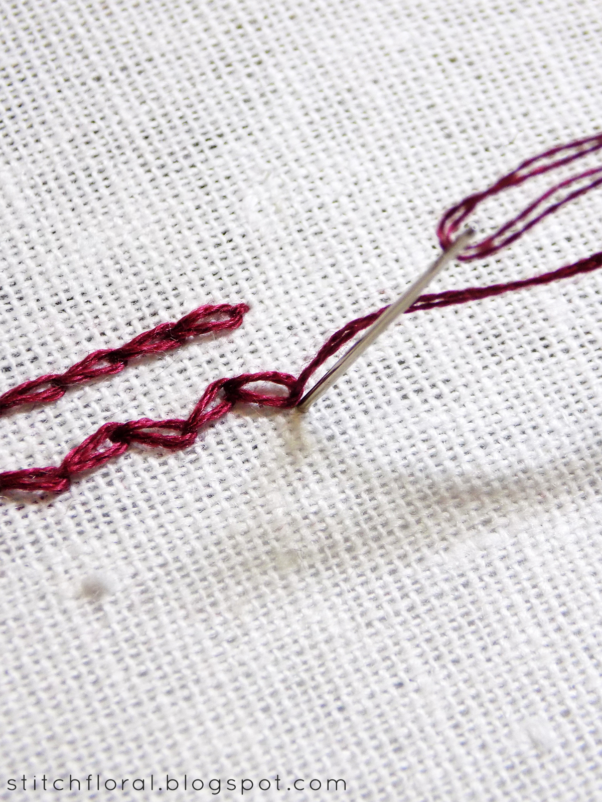Learn How to Embroider Zig Zag Chain Stitch