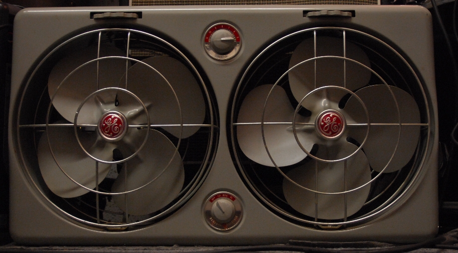 Our Vintage Adventures! Vintage GE Metal Twin Box Fan w/Thermostat