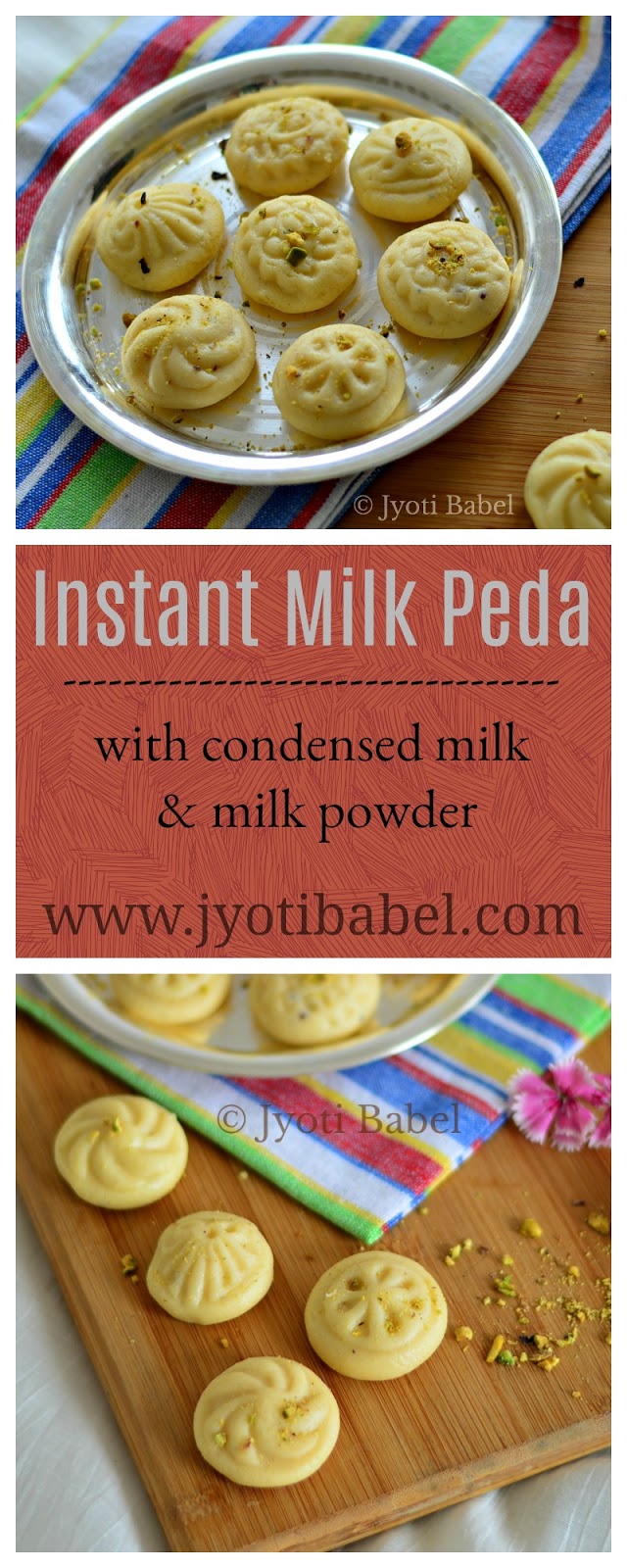 Jyoti's Pages Instant Peda Recipe Peda Recipe with Milk Powder and