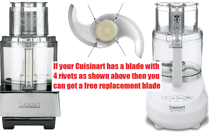 Huge Cuisinart Food Processor Blade Recall Over 8 Million Units