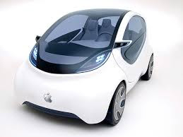 small white 4 passenger electric car prototype 