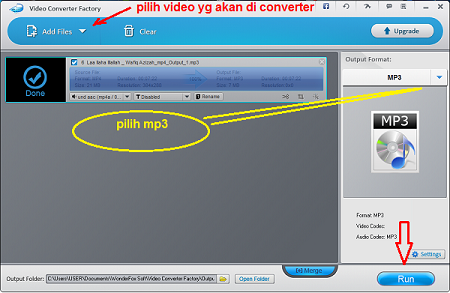 Cara Merubah Video menjadi format mp3