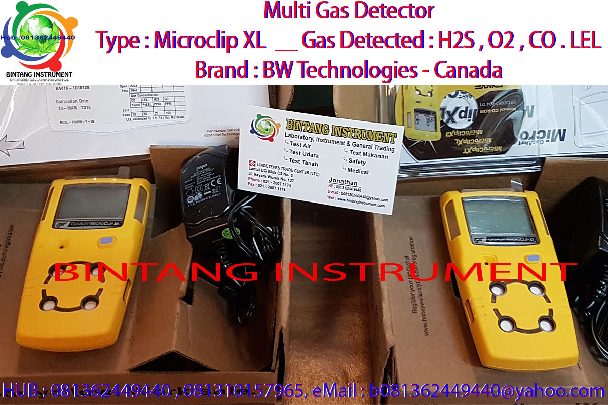 BINTANG INSTRUMENT 081362449440 Jual BW Multi Gas Alert Microclip XL