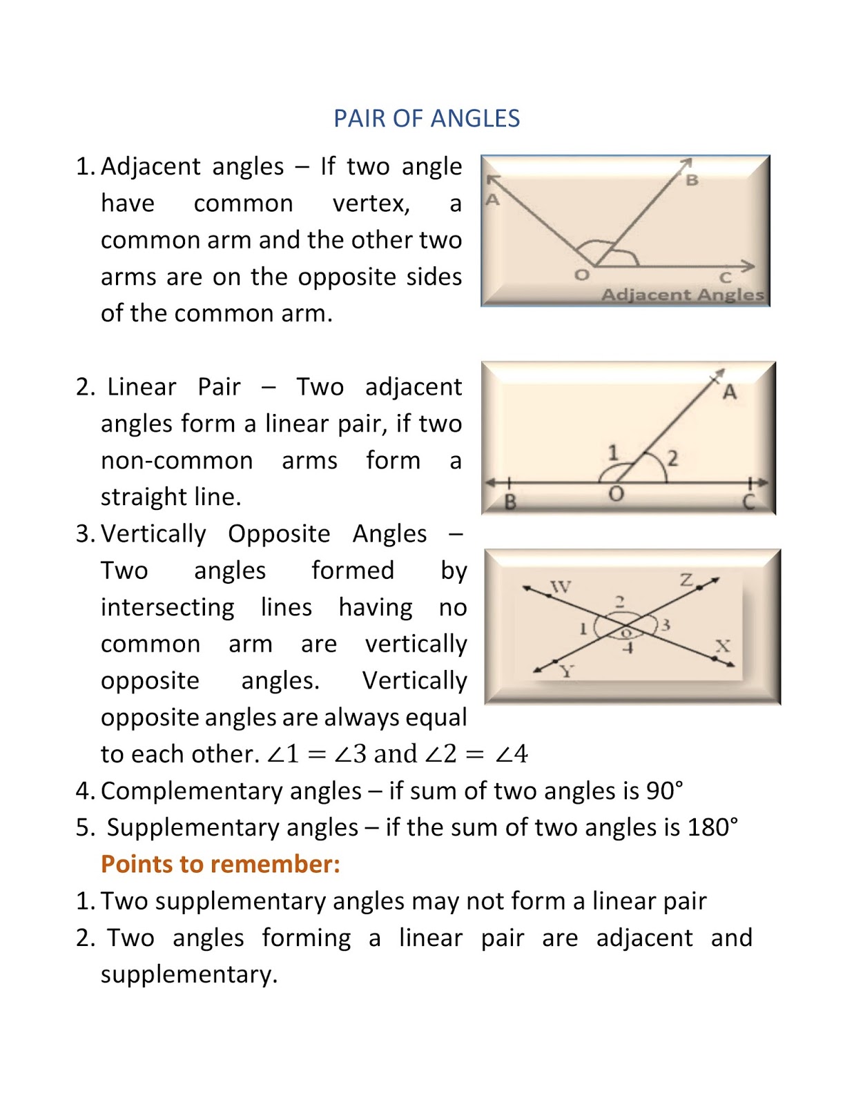 PAIR OF ANGLES