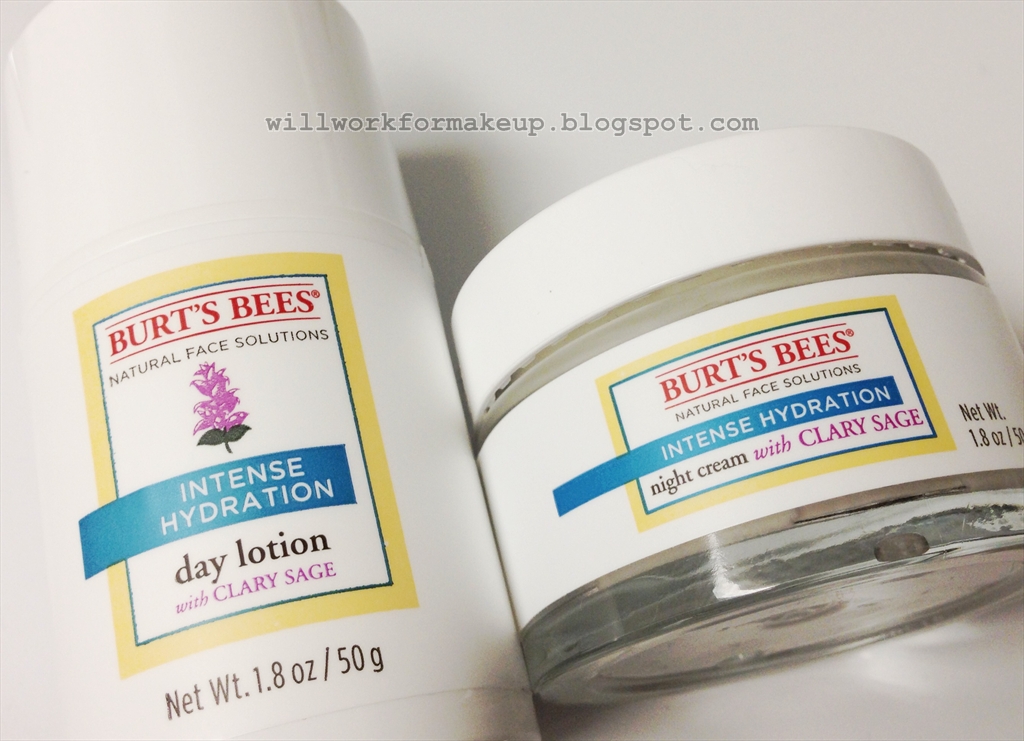 Burt's Bees Intense Hydration Day Lotion and Night Cream.