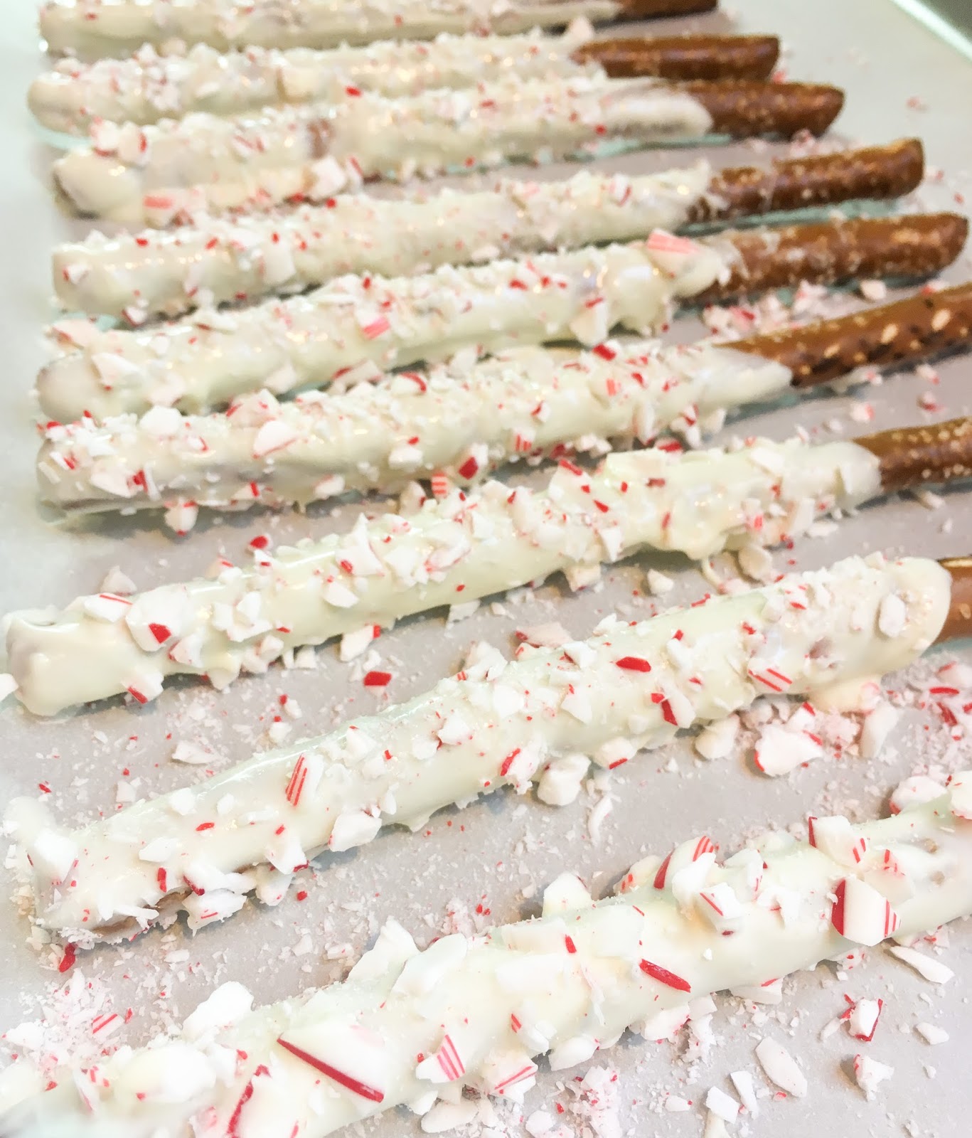 MC Squared White Chocolate Peppermint Pretzels