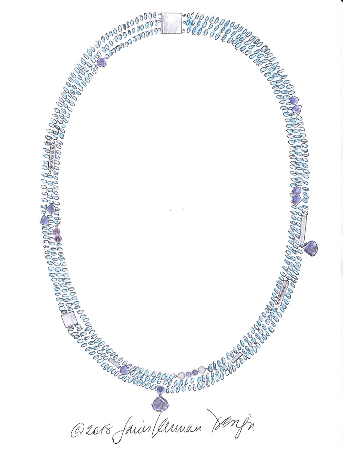 Jewellery reno Adele's tanzanite beads