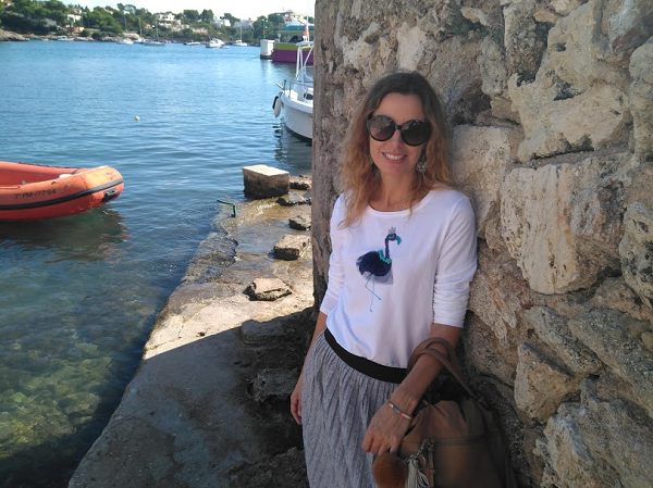 camiseta flamenco azul diy