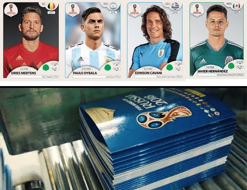 Le figurine Panini dei Mondiali di Calcio di Russia 2018