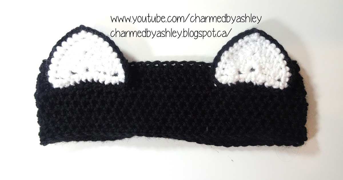 Cat ears Crochet Free pattern and tutorial Charmed By Ashley