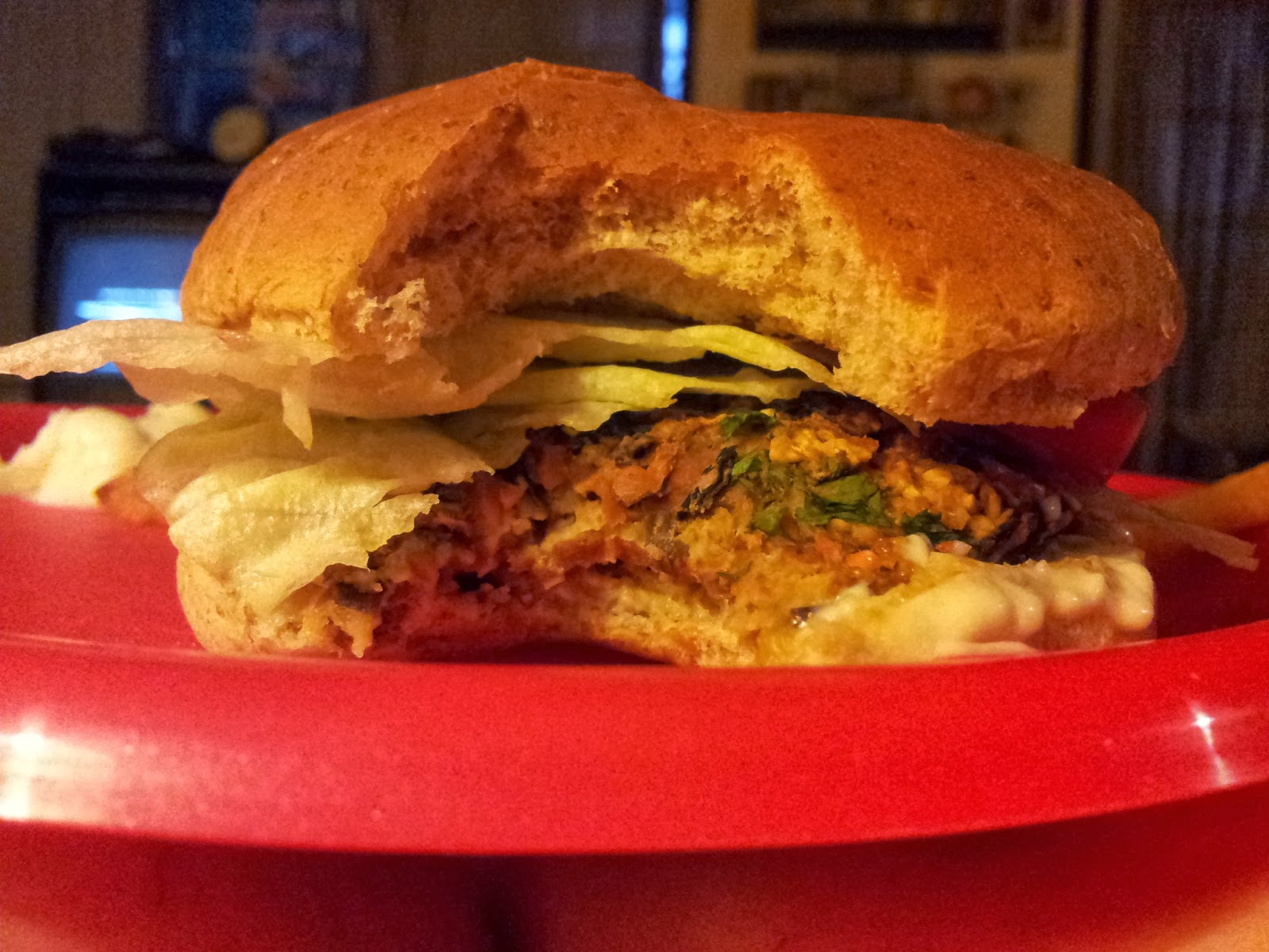 On the path to zen...: Black Bean and Veggie Burger