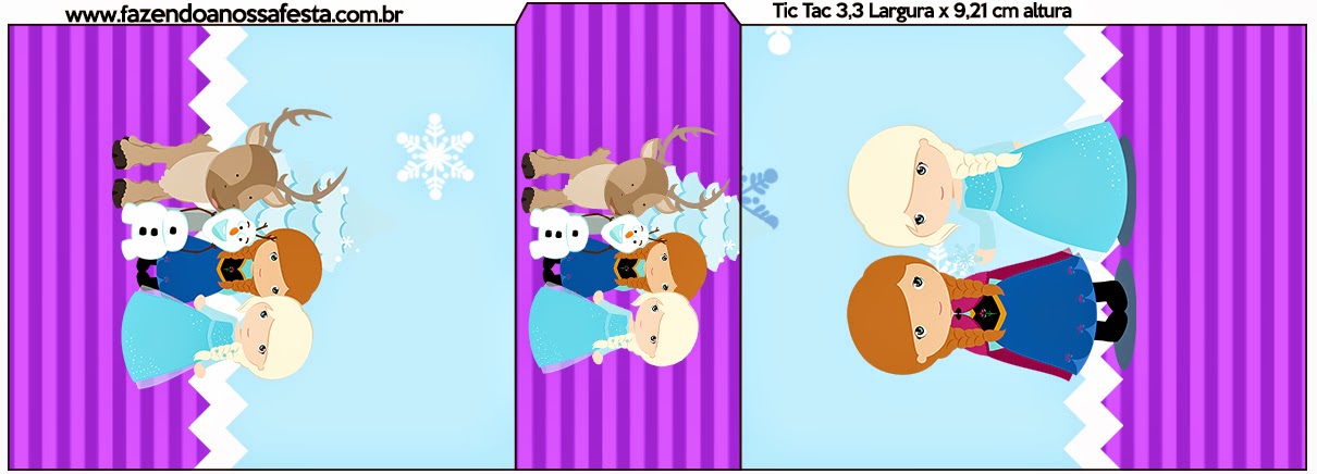 Frozen Niñas en Navidad: Etiquetas Candy Bar para Imprimir Gratis. Etiqueta Tic Tac para imprimir gratis de Frozen Niñas en Navidad.