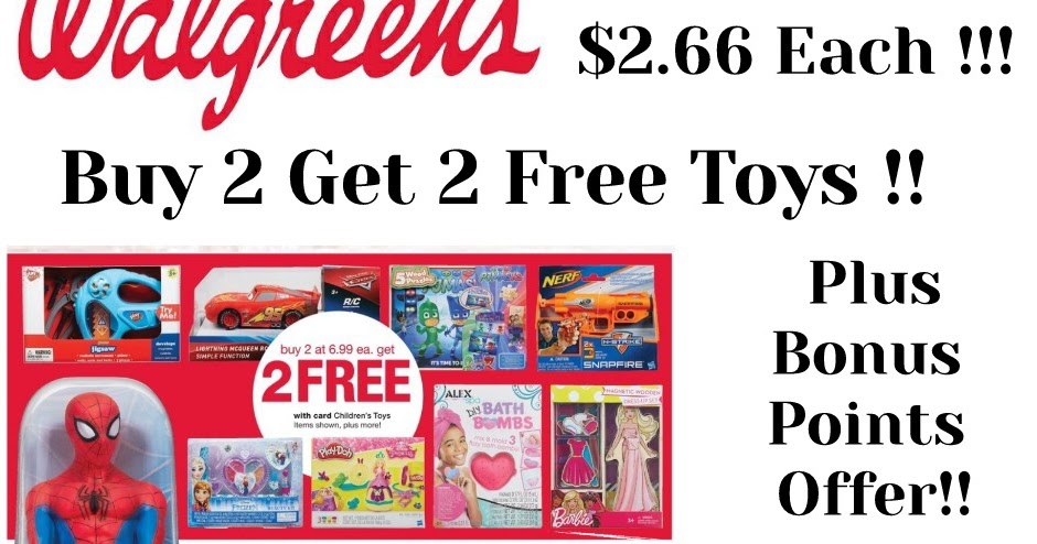 walgreens buy 2 get 2 free toys 2018