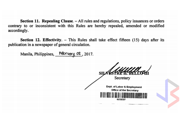 When you apply for work in the Philippines and you are over 30 years old, some companies will no longer hire you because of the existing age limit. That's why some workers resort to going abroad to work. Now, it will be a thing of the past.  President Rodrigo Duterte directed DOLE to remove the age limit as a qualification in applying for a job. Labor Secretary Silvestre Bello III has signed the Department Order No. 170 prohibiting age discrimination in hiring employees.  The "anti-age discrimination act", if strictly implemented by the government may reduce the number of unemployment by giving opportunities to "over-aged" skilled workers in the country to practice their specialty and experience for the benefit of their own country. There will be no urgent need to seek jobs abroad and leave their families behind for the sake of  a better job opportunities and income.      Below is a copy of the Department Order # 170 series of 2017 signed by DOLE Secretary Silvestre Bello III.                END or DELETE THIS HERE RECOMMENDED: ON JAKATIA PAWA'S EXECUTION: "WE DID EVERYTHING.." -DFA  BELLO ASSURES DECISION ON MORATORIUM MAY COME OUT ANYTIME SOON  SEN. JOEL VILLANUEVA  SUPPORTS DEPLOYMENT BAN ON HSWS IN KUWAIT  AT LEAST 71 OFWS ON DEATH ROW ABROAD  DEPLOYMENT MORATORIUM, NOW! -OFW GROUPS  BE CAREFUL HOW YOU TREAT YOUR HSWS  PRESIDENT DUTERTE WILL VISIT UAE AND KSA, HERE'S WHY  MANPOWER AGENCIES AND RECRUITMENT COMPANIES TO BE HIT DIRECTLY BY HSW DEPLOYMENT MORATORIUM IN KUWAIT  UAE TO START IMPLEMENTING 5%VAT STARTING 2018  REMEMBER THIS 7 THINGS IF YOU ARE APPLYING FOR HOUSEKEEPING JOB IN JAPAN  KENYA , THE LEAST TOXIC COUNTRY IN THE WORLD; SAUDI ARABIA, MOST TOXIC  "JUNIOR CITIZEN "  BILL TO BENEFIT POOR FAMILIES