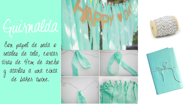 cómo hacer una guirnalda con tela o papel de seda