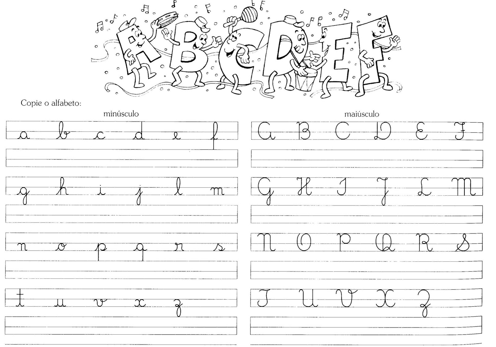 Abecedario En Letra Cursiva Para Imprimir