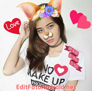 Cara Edit Foto Kumis Kucing, Telinga Kucing, Hidung Kucing di Android edit foto telinga kelinci Cara Edit Foto Kumis Kucing