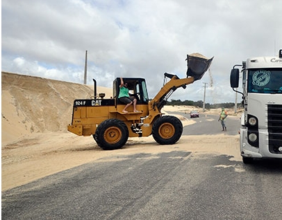Continua dificuldade no tráfego da RN 016, estrada que liga Porto Mangue a Ponta do Mel.