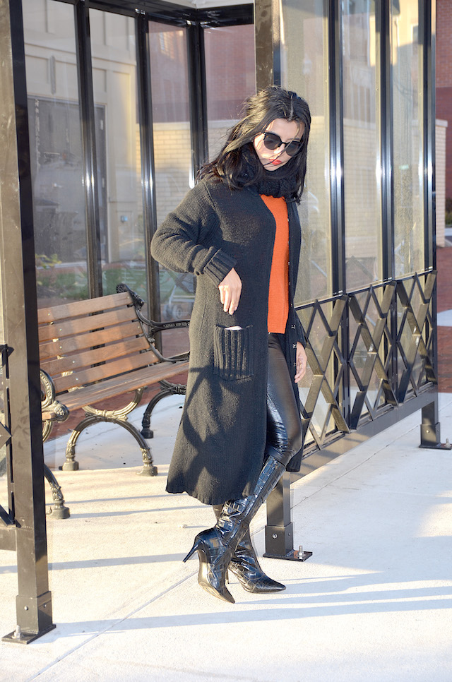 Monday Outfit - Mari Estilo - Fake Leather Outfits - Winter Style - Street Fashion