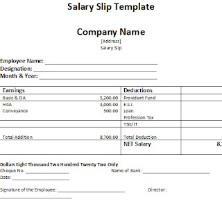 salary slip template sample, free salary slip template sample, salary slip template picture 