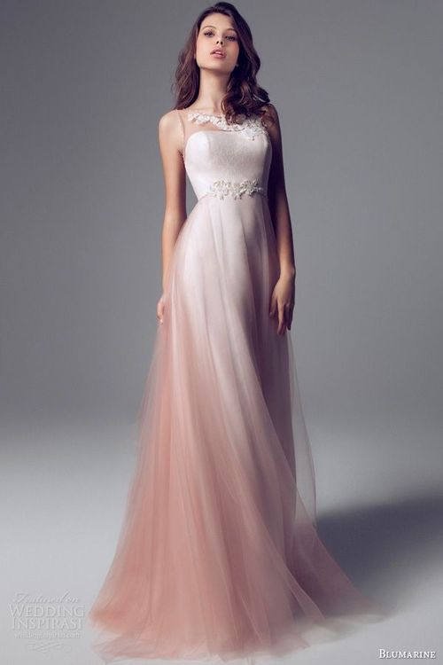 Beautiful Blumarine white and pink wedding dress