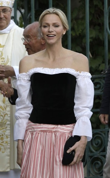 Prince Albert, Princess Charlene and Princess Caroline attended the annual picnic at the Parc Princesse Antoinette