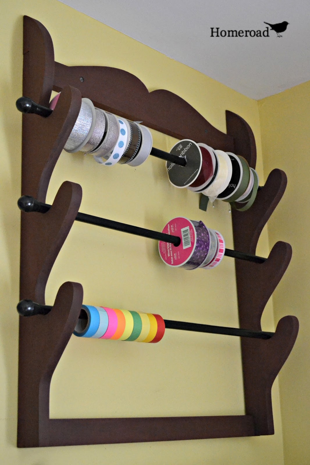 How to Make a DIY Ribbon Rack | Homeroad