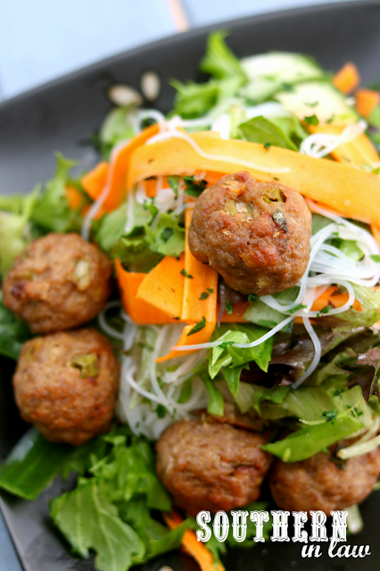 Easy Healthy Vietnamese Bun Cha Salad Recipe - gluten free, healthy, low fat, high protein, clean eating recipes, dinner, lunch