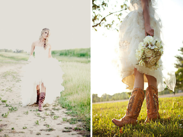 ideias de noiva usando botas
