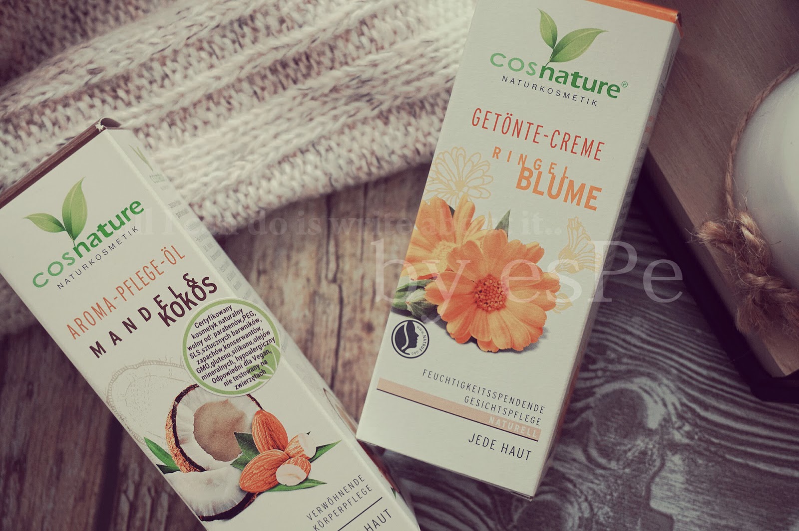 all I can do is write about it..: Cosnature | Olejek kokosowo - migda?owy | Naturalny nawil?aj?cy lekko koloryzuj?cy krem z nagietkiem