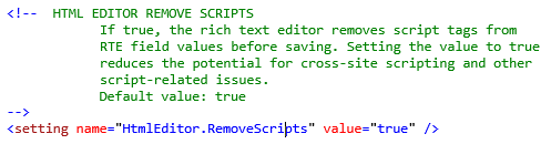 .Kirkegaard: Remove Scripts from Rich Text Editor
