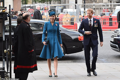 Photos of Prince Harry and sister-in-law Kate at the Anzac Day service at Westminster Abbey www.royalqueen607.com