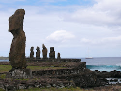 Ahu Va Huri with Ahu Tahai in background, Easter Island