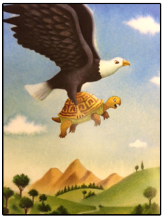 El Tortuga y el Águila con moraleja de Esopo