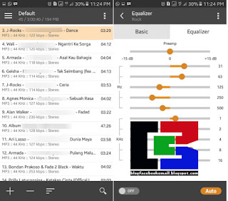 Aplikasi pemutar audio lagu  mp3 terbaik hp android AIMP