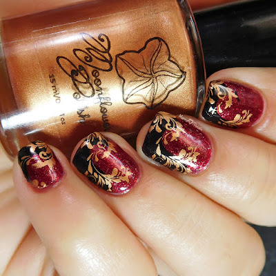 moonflower-polish-bronze-lina-nail-art-twirls-swirls-stamping moonflower-polish-bronze-lina-nail-art-twirls-swirls-stamping