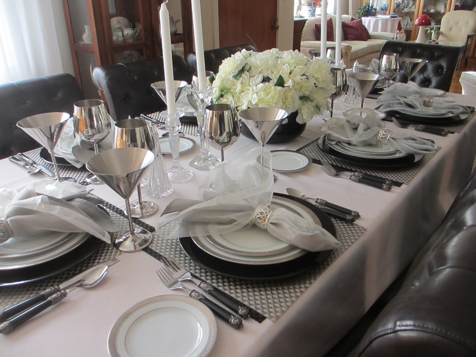 The Welcomed Guest: Noritake Crestwood Platinum Tablescape