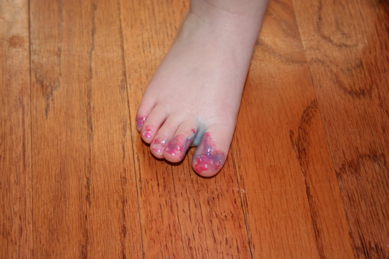 A Day In The Life Of A Lackey Painted Toes And Feet And Floor