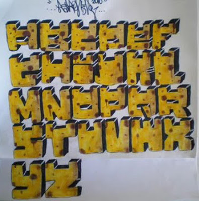 graffiti alphabet letter box style