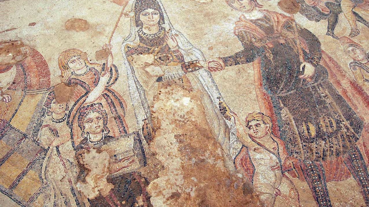 Imagen del mosaico principal de Noheda, Cuenca. Foto: Luis Medel. Imagen del mosaico principal de Noheda, Cuenca. Foto: Luis Medel.