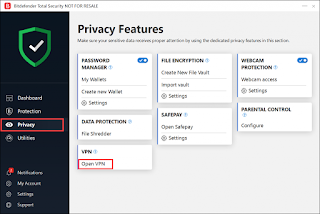 Bitdefender privacy features Bitdefender privacy features