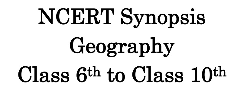 Ncert Geography Ebook