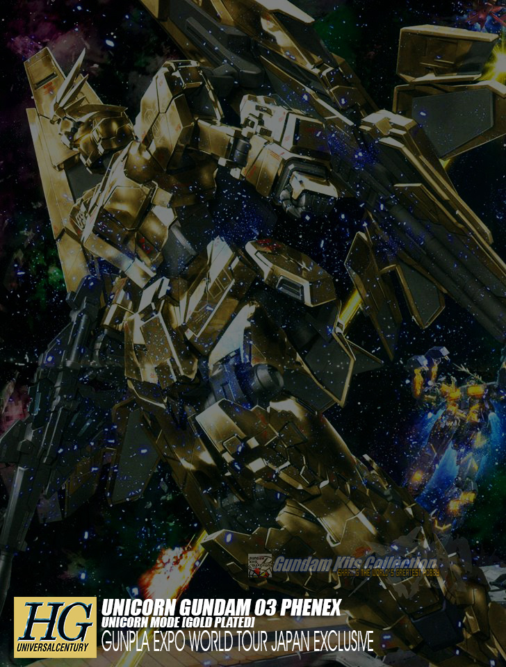 HGUC 1/144 Unicorn Gundam 03 Phenex [Unicorn Mode] Gold Plated - Release Info