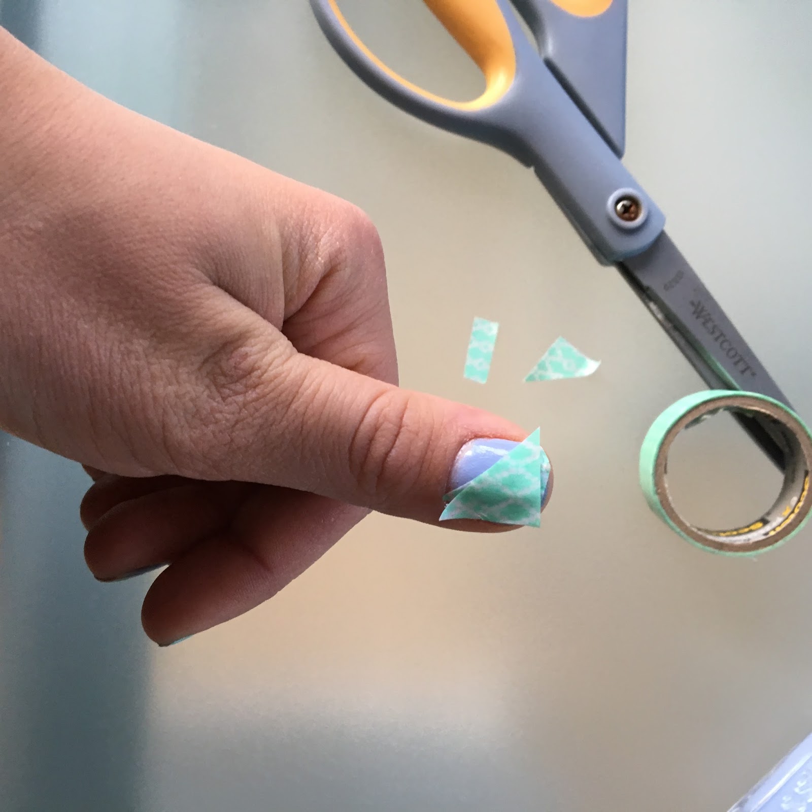 Pink Paisley DIY Washi Tape Nails!