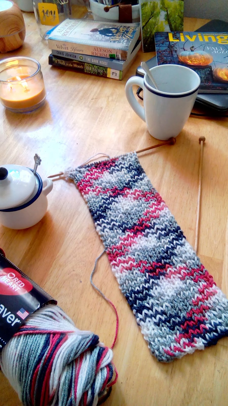 Lovely Yarn Escapes : Yarns: Pooling Plaid Protest Scarf and Me Before You