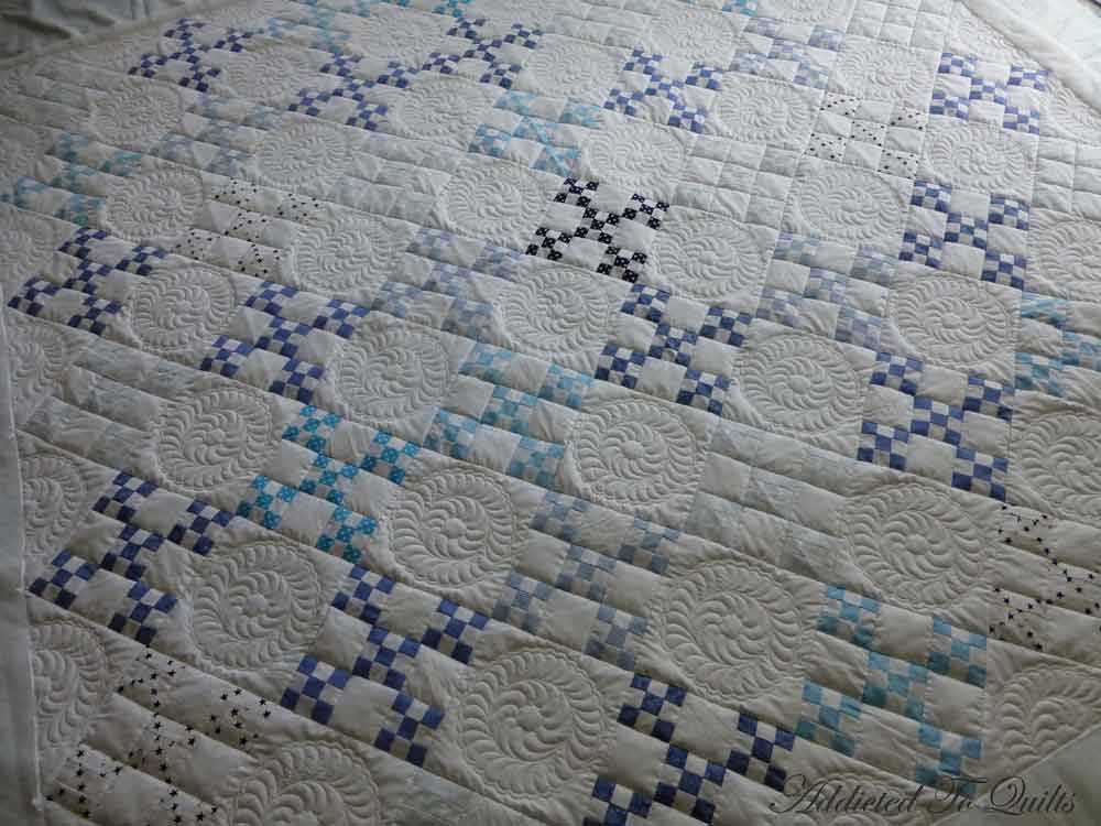 Addicted To Quilts Blue Nine Patch Quilt