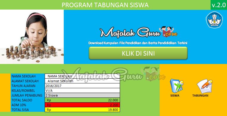 Kegiatan Tabung Menabung di Sekolah Dibantu Aplikasi Tabungan Gratis dari Excel Kegiatan Tabung Menabung di Sekolah Dibantu Aplikasi Tabungan Gratis dari Excel